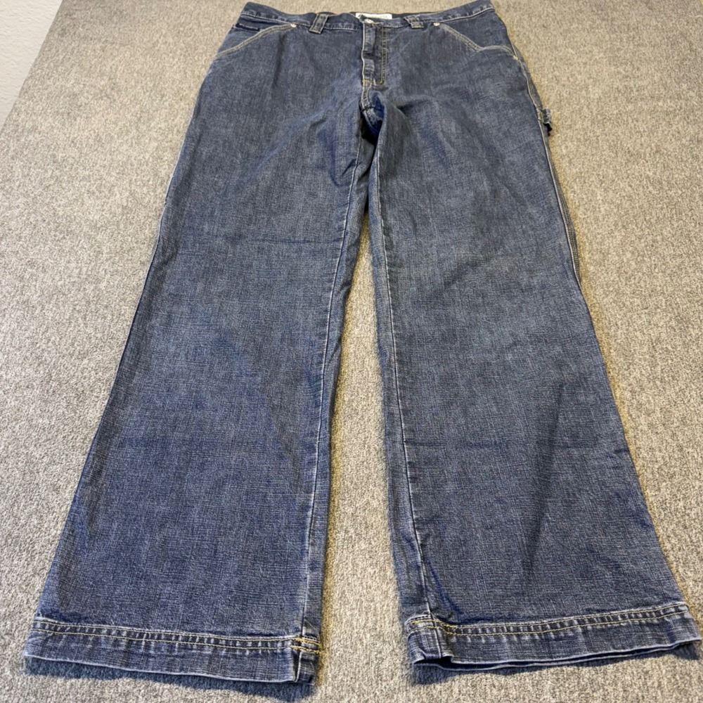 Columbia Sportswear Mens Carpenter Jeans Blue Denim Work Pants 32x30 1359